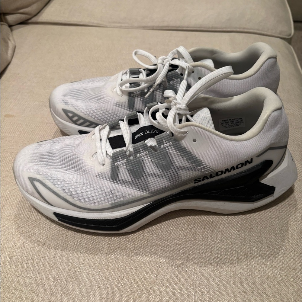 Salomon White and Black Athletic Shoes